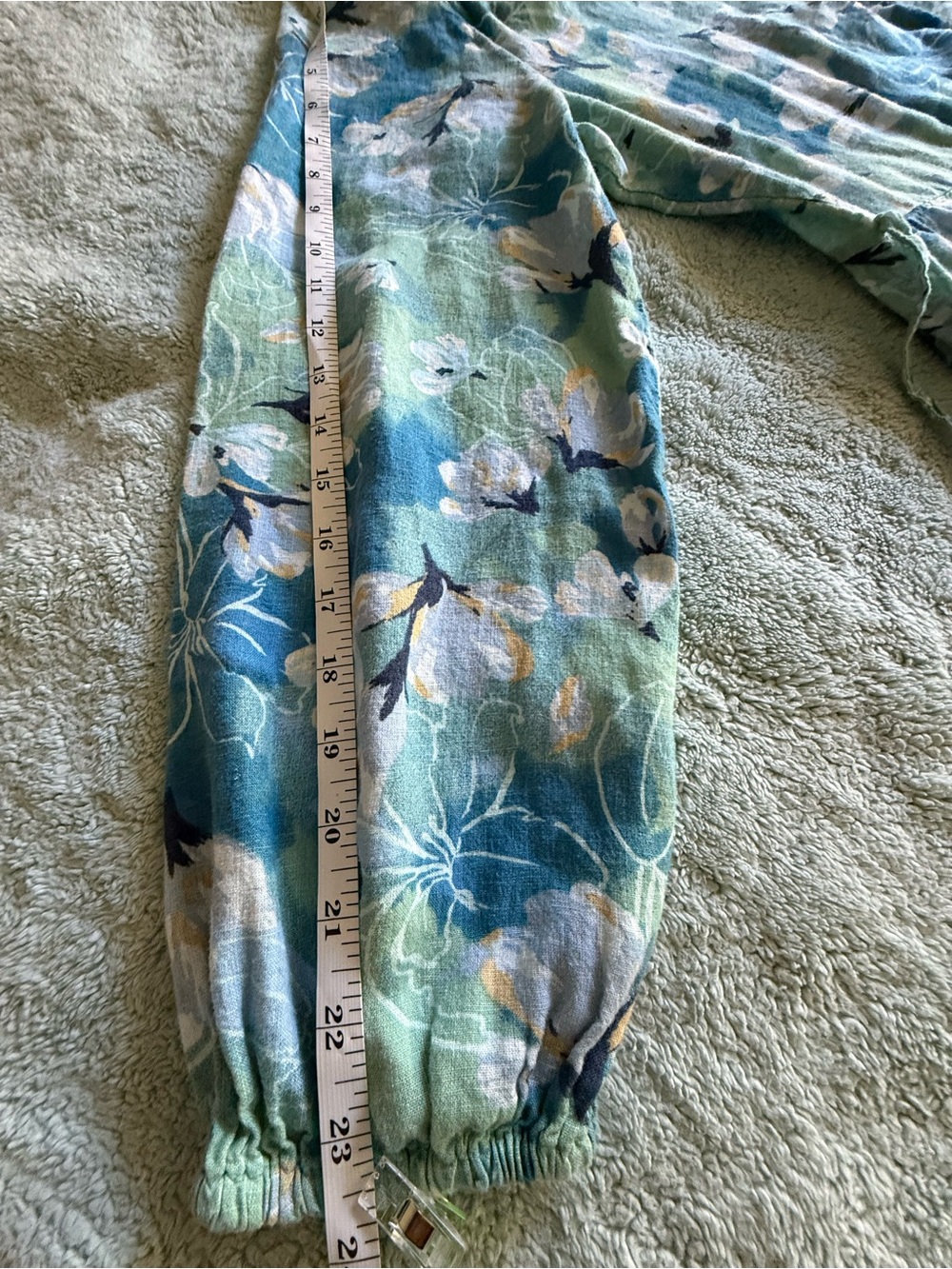 Style & Co.  Printed V-Neck Maxi Dress in Blue-Green Floral - Picture 7 of 11